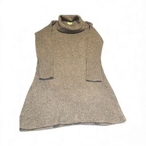 Anthropologie Wool‎  Blend Cowl Neck Gray Sweater Dress Size XS